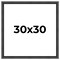 Square Refined Black Picture Frame - UV Acrylic, Foam Board Backing, Hanging Hardware